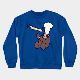 Baker Sloth Pizza Dough Crewneck Sweatshirt